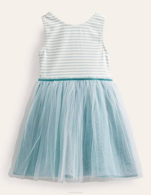 Boden vêtements vert pluie tropicale bébé robe en jersey de tulle LB2X3334