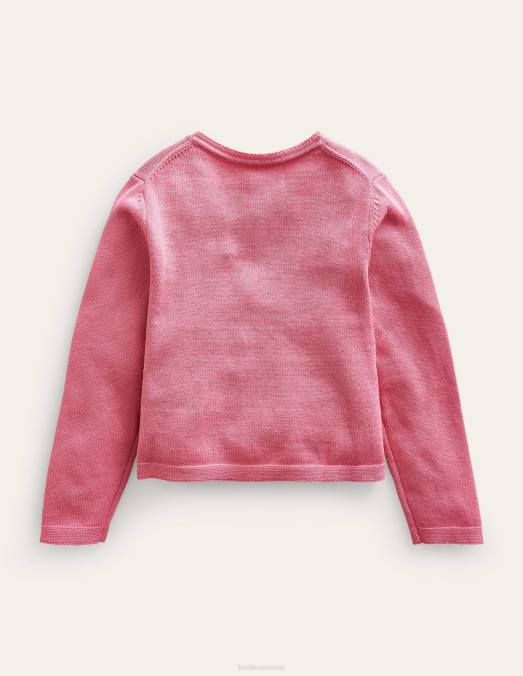 Boden vêtements formica rose bébé cardigan en coton pointelle LB2X537