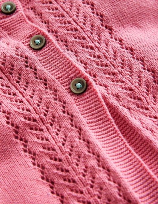 Boden vêtements formica rose bébé cardigan en coton pointelle LB2X537