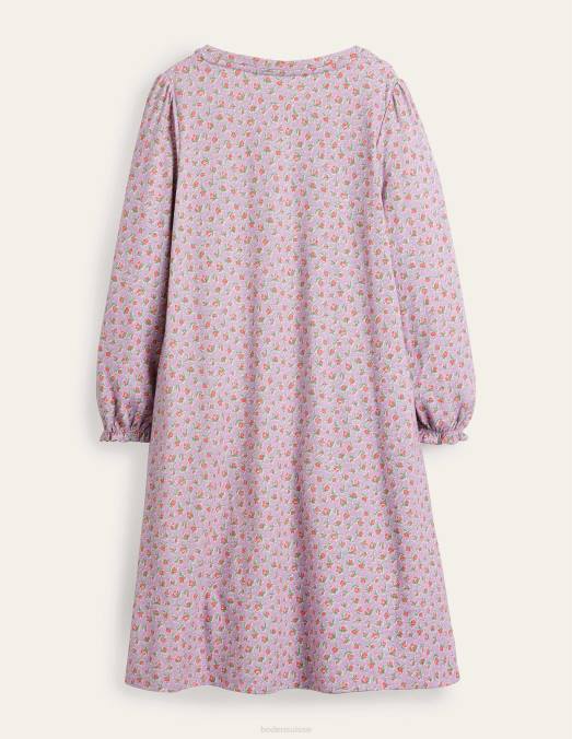 Boden vêtements brin vintage lilas bébé nuisette imprimée à manches longues LB2X529