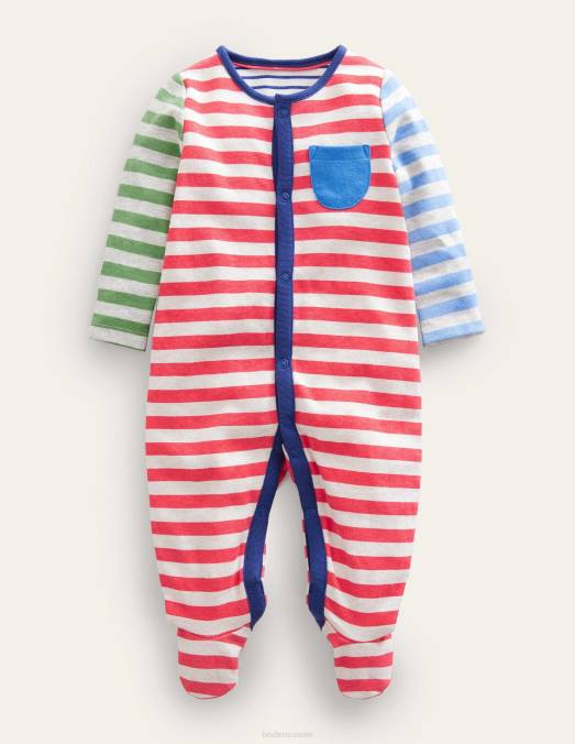 Boden vêtements rayures multicolores brillantes bébé gots hotchpotch dors bien LB2X3347