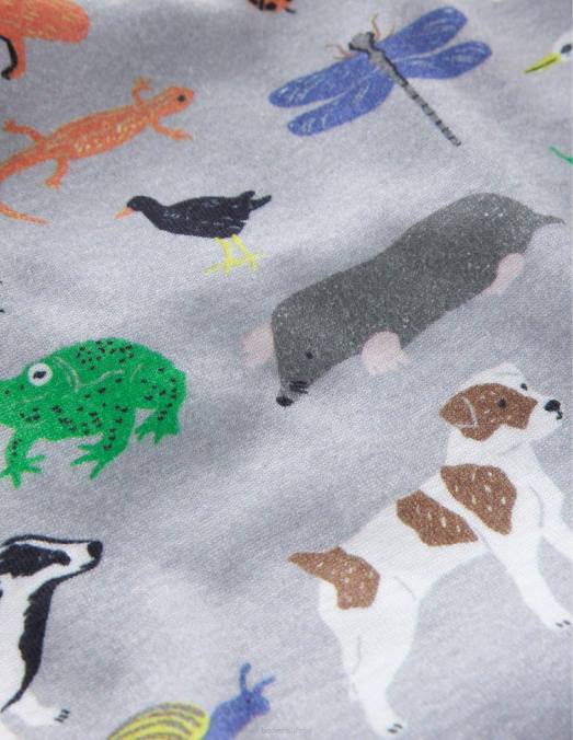 Boden vêtements sentier nature des marnes grises bébé pyjama caleçon long simple et confortable LB2X527