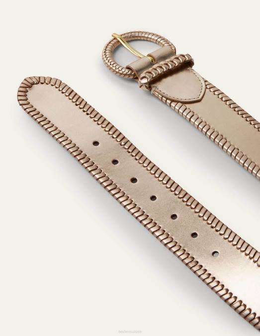 Boden accessoire or métallisé femmes ceinture tissée LB2X2342