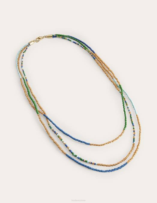 Boden accessoire bleu multicolore femmes collier de perles LB2X2333