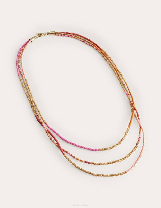 Boden accessoire rose multicolore femmes collier de perles LB2X736