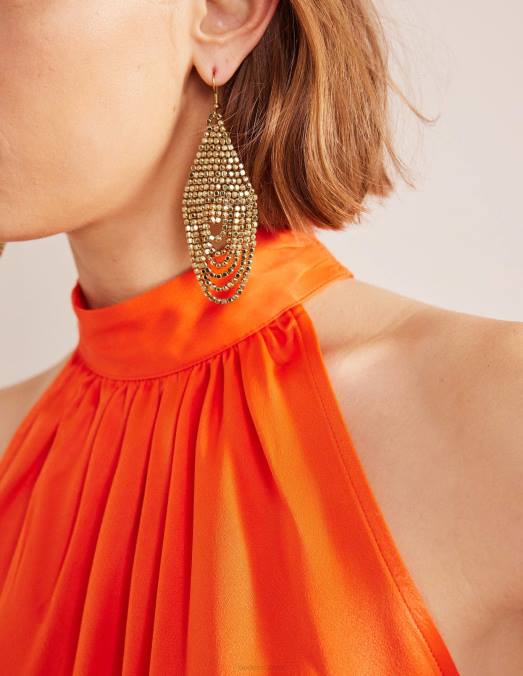 Boden accessoire or femmes boucles d'oreilles en couches de perles LB2X2367