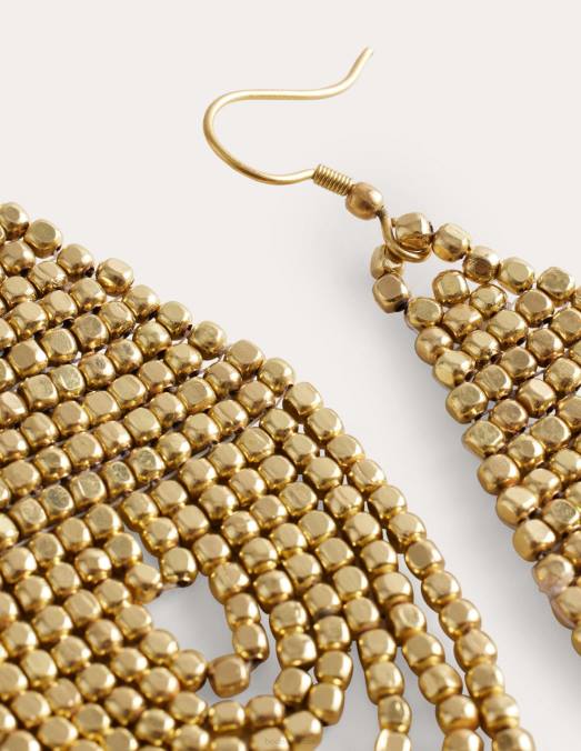 Boden accessoire or femmes boucles d'oreilles en couches de perles LB2X2367