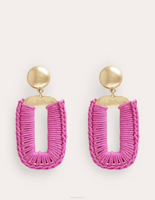 Boden accessoire rose incroyable femmes boucles d'oreilles rectangle enveloppées LB2X739