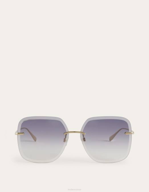 Boden accessoire bleu fumée femmes lunettes de soleil à bords biseautés LB2X2336