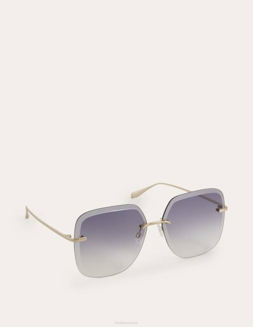 Boden accessoire bleu fumée femmes lunettes de soleil à bords biseautés LB2X2336