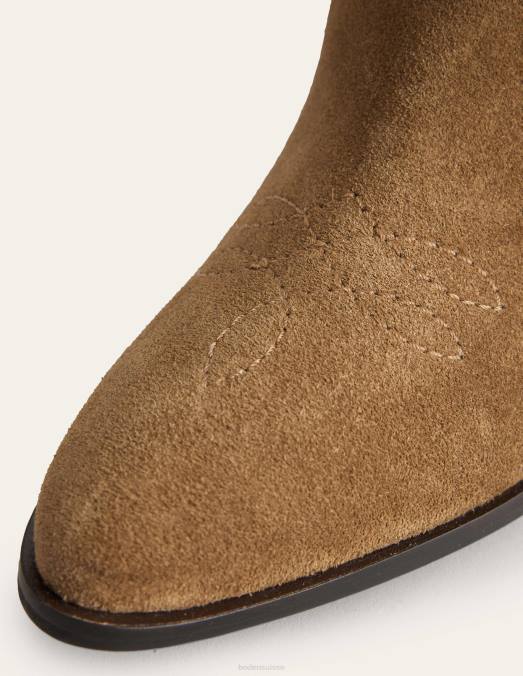 Boden chaussure daim de vache muscovado femmes bottines occidentales LB2X2302