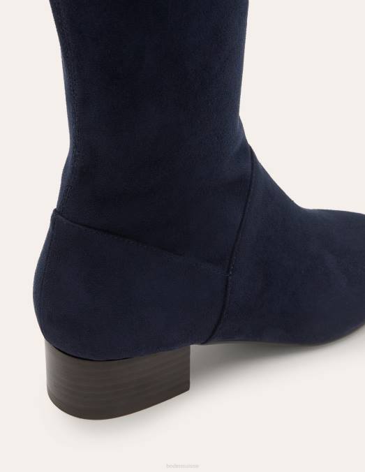 Boden chaussure marine femmes bottes plates extensibles LB2X2600