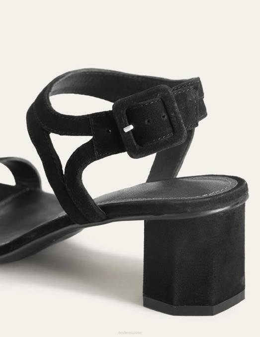 Boden chaussure noir femmes sandales à talons carrés LB2X706