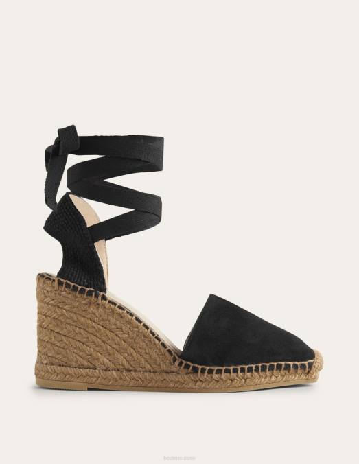 Boden chaussure noir femmes espadrilles compensées esme LB2X717