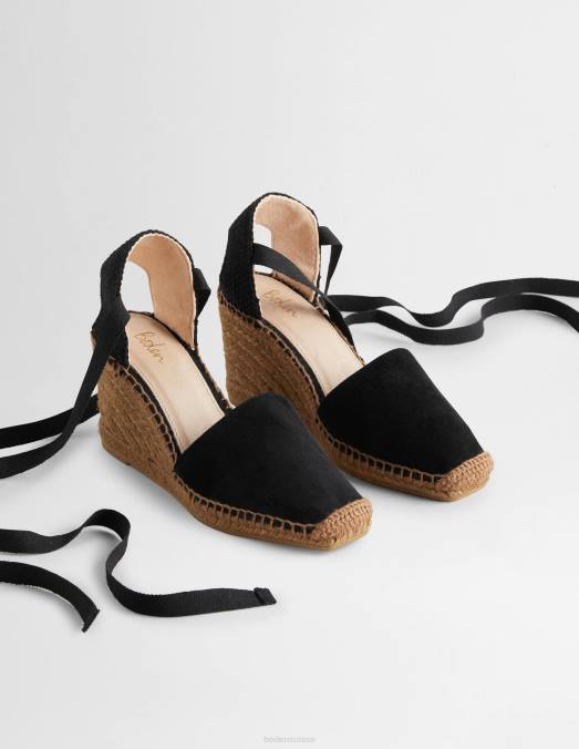 Boden chaussure noir femmes espadrilles compensées esme LB2X717