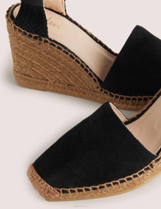 Boden chaussure noir femmes espadrilles compensées esme LB2X717