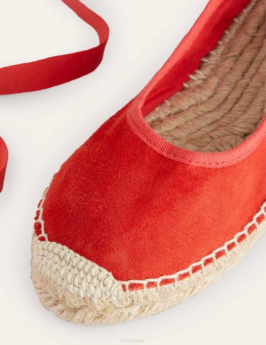 Boden chaussure vermillon femmes espadrilles à nouer à la cheville LB2X2301