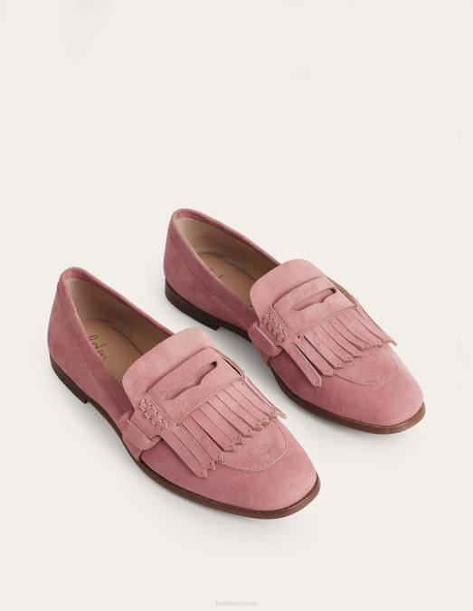Boden chaussure daim blush femmes mocassins à détails penny LB2X2341