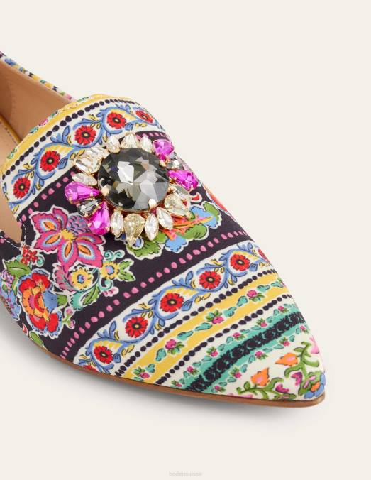 Boden chaussure floraison des œillets femmes mocassins imprimés à ornements LB2X2293