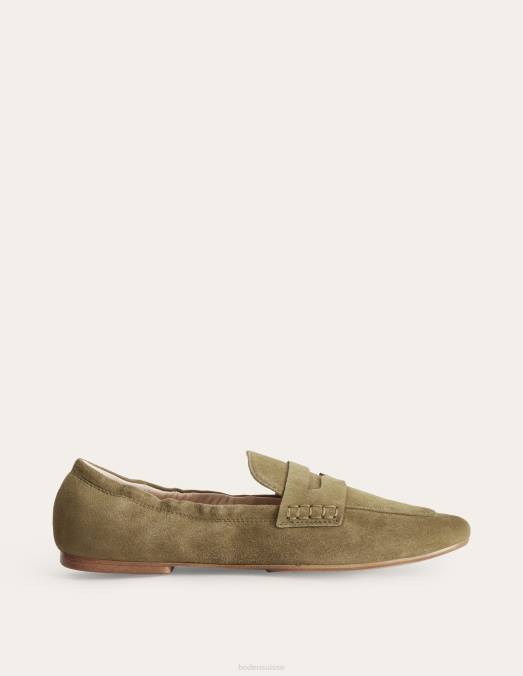 Boden chaussure olive profonde femmes mocassins à semelle souple LB2X2355