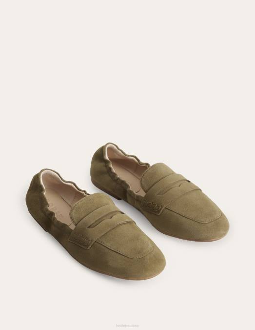 Boden chaussure olive profonde femmes mocassins à semelle souple LB2X2355