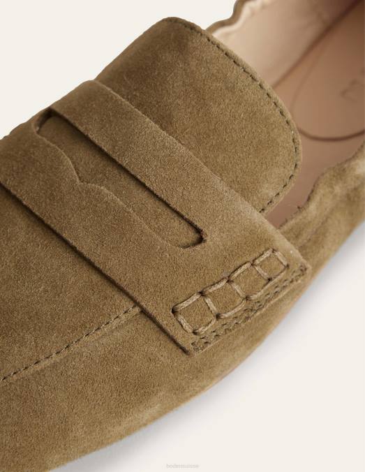 Boden chaussure olive profonde femmes mocassins à semelle souple LB2X2355