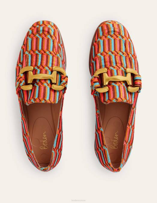 Boden chaussure textile géotissé femmes mocassins à mors en jacquard LB2X2296