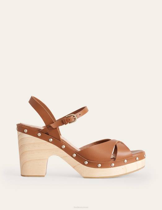 Boden chaussure bronzer femmes sabots à plateforme et brides croisées LB2X707