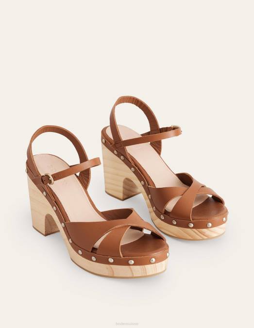 Boden chaussure bronzer femmes sabots à plateforme et brides croisées LB2X707