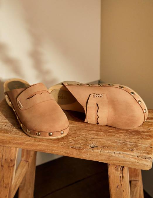 Boden chaussure bronzer femmes sabots à talons en cuir LB2X2370