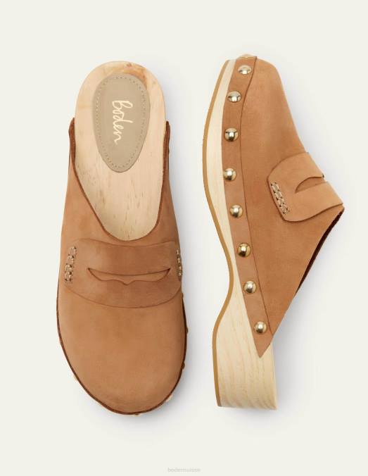 Boden chaussure bronzer femmes sabots à talons en cuir LB2X2370