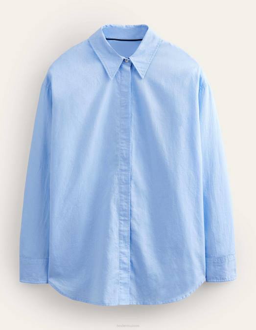 Boden vêtements chambray oxford femmes chemise oversize en coton LB2X1276