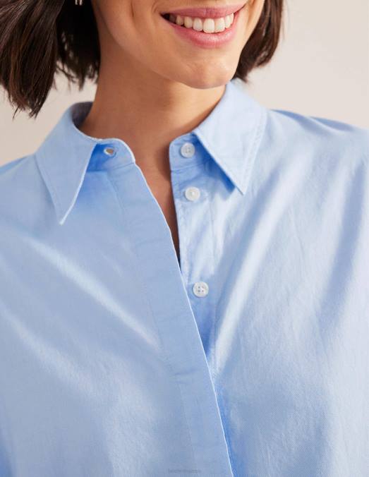 Boden vêtements chambray oxford femmes chemise oversize en coton LB2X1276