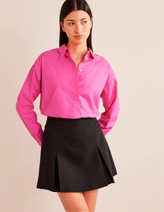 Boden vêtements fedora fuchsia femmes chemise oversize en coton LB2X1750