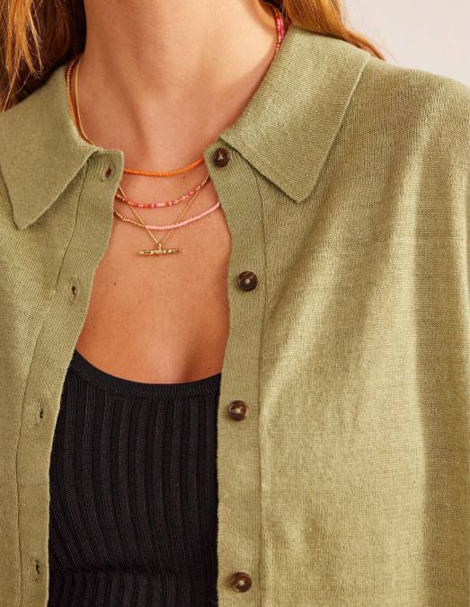 Boden vêtements roseau de rivière femmes chemise en maille à col LB2X2240