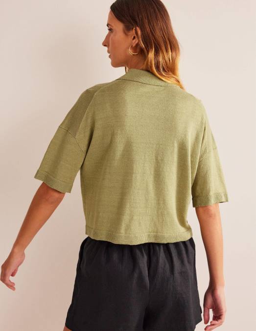 Boden vêtements roseau de rivière femmes chemise en maille à col LB2X2240