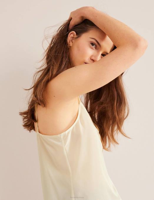 Boden vêtements Ivoire femmes caraco en soie LB2X147