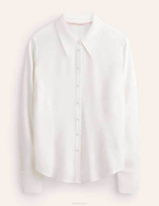 Boden vêtements Ivoire femmes chemise en soie LB2X154