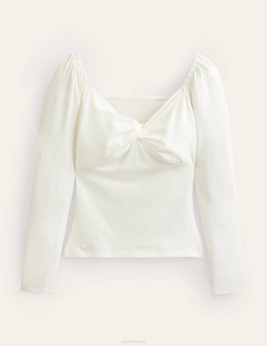 Boden vêtements Ivoire femmes haut en jersey chérie LB2X2000