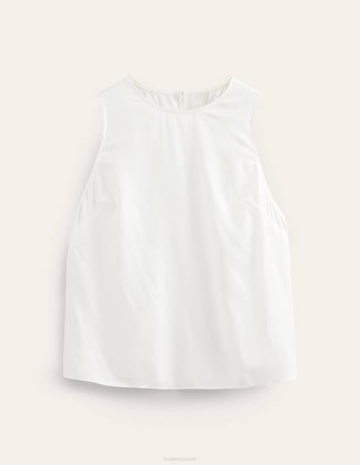 Boden vêtements Ivoire femmes haut en soie mélangée LB2X1430