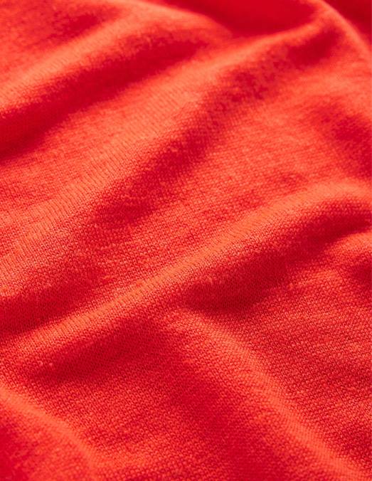 Boden vêtements Orange sanguine femmes t-shirt en lin tricoté LB2X1469