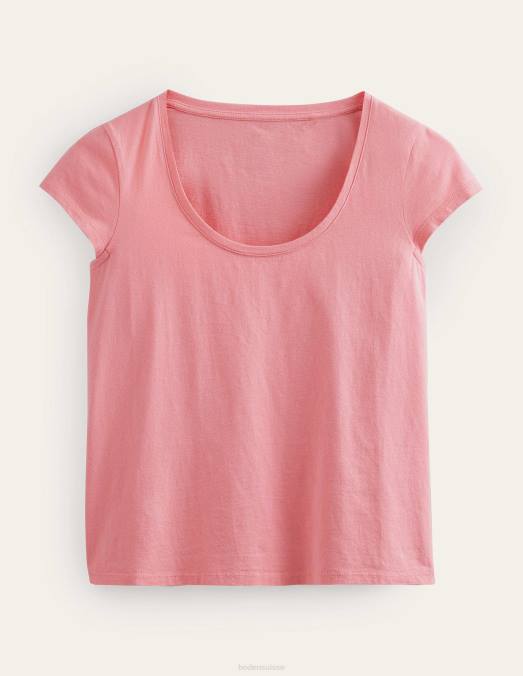Boden vêtements Sorbet à la pêche femmes t-shirt à encolure dégagée en pur coton LB2X1895