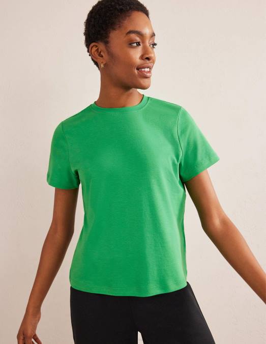 Boden vêtements abeille verte femmes t-shirt en coton parfait LB2X1916