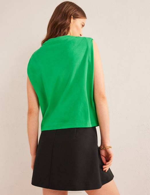 Boden vêtements abeille verte femmes top sans manches en coton parfait LB2X2585