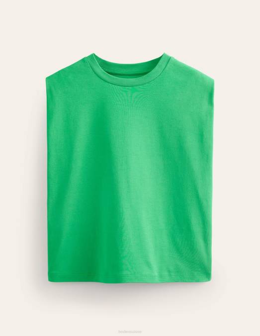 Boden vêtements abeille verte femmes top sans manches en coton parfait LB2X2585