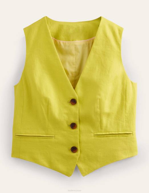Boden vêtements agrumes femmes gilet en lin sur mesure LB2X2597