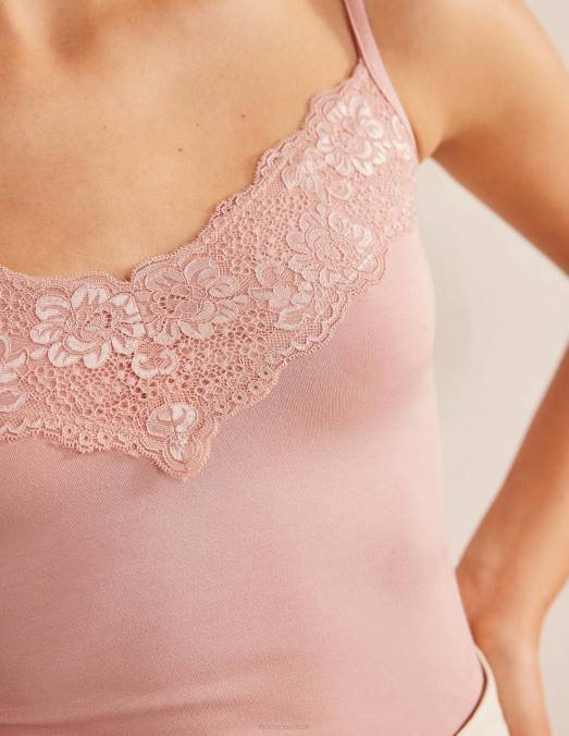 Boden vêtements beige clair femmes caraco en dentelle LB2X2596