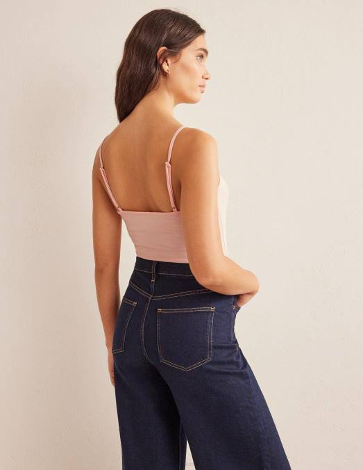 Boden vêtements beige clair femmes caraco uni LB2X204