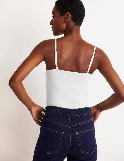 Boden vêtements blanc femmes caraco uni LB2X202