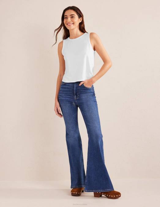 Boden vêtements blanc femmes gilet court en pur coton LB2X2258